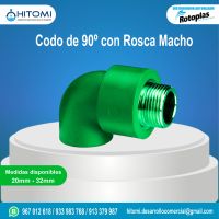 Codo de 90º con rosca macho